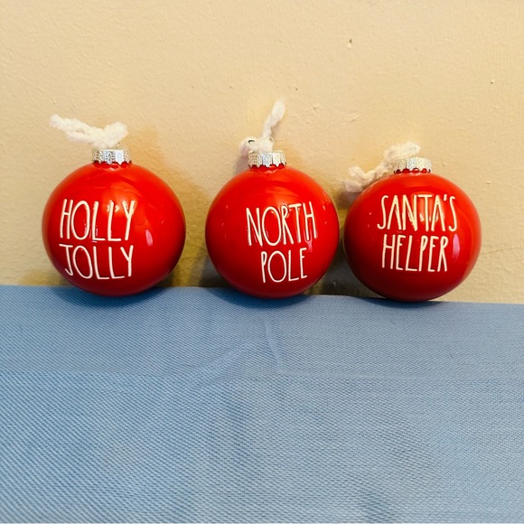 Rae Dunn Other - Rae Dunn Ceramic Ornaments Set of 3!